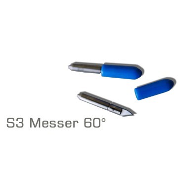 S3 Messer Blau 60° (1Stück)