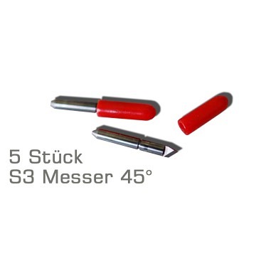 S3 Messer 2,5mm Rot 45° 5er Pack