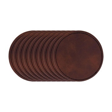 xTool Selbstklebender Kunstlederpatch - Rund - Gold Gravur..