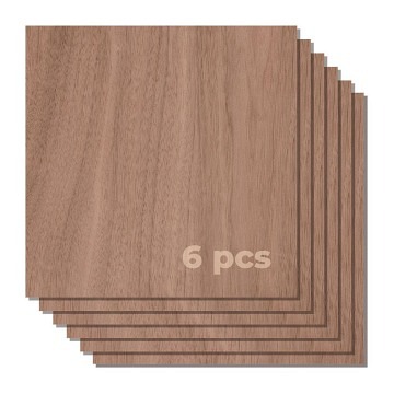 xTool Sperrholzbögen 30 x 30 x 0,3 cm - Walnuss - 6 Stk. 